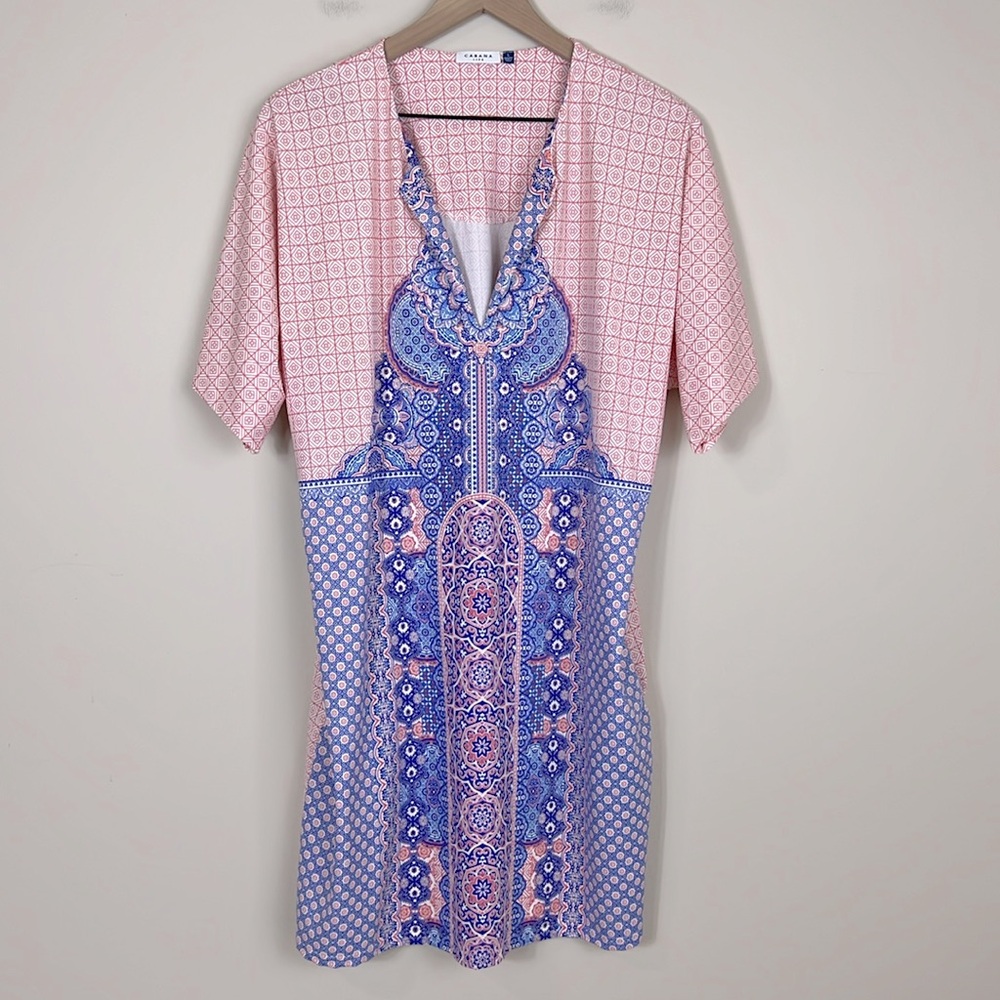 Cabana Life Tunic Dress Beach Cover Up Size Large